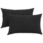 vidaXL Coussins de canapé 2 Pièces Noir 50 x 30 cm