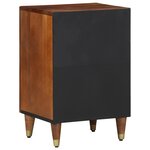 vidaXL Cabinet de salle de bain avec porte Marron miel 38 x 33 x 58 cm