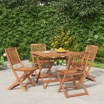 vidaXL Ensemble à manger de jardin 5 Pièces Bois d'acacia solide