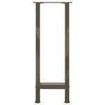 vidaXL Pieds de table console en acier naturel  2 pièces  38 x (72-73) cm
