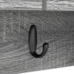 vidaXL Porte-manteau mural avec étagère Montage mural avec stockage avec porte Sonoma gris 80 x 20 x 30 cm
