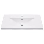 vidaXL Cadre de lavabo de salle de bain vasque à encastrer Blanc Fer