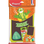 Ardoise à craie  plastique uni/quadrillé 20 x 28 cm Noire Avec Accessoires MAPED