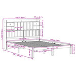 vidaXL Lit bibliothèque sans matelas 150x200 cm bois massif de pin