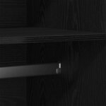 vidaXL Armoire avec stockage Noir 90 x 52 x 200 cm Bois d'ingénierie