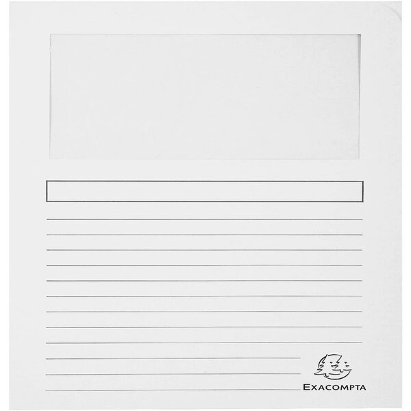 Paquet 100 chemises à fenêtre FOREVER Blanc x 4 EXACOMPTA