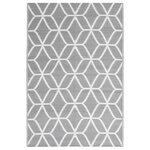 vidaXL Tapis d'extérieur ARAKIL Gris 140x200 cm PP