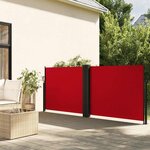 vidaXL Auvent latéral rétractable rouge 100x1000 cm