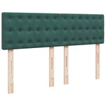 vidaXL Sommier à lattes de lit et matelas Vert foncé 160x200cm Velours