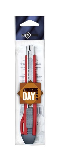 Cutter plastique glissière métal autobloquant Lame 9 5 mm JPC