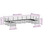 vidaXL Ensemble de canapés d'extérieur 10 pc Naturel