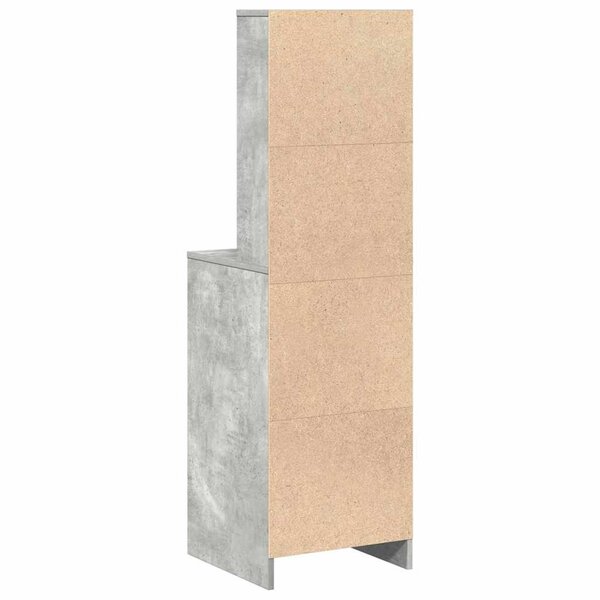 vidaXL Haut Armoire Gris béton 40 x 41 x 135 cm Bois d'ingénierie