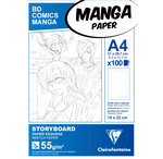 Manga bloc Storyboard A4 100F G.6C 55g CLAIREFONTAINE
