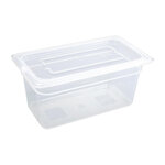 Lot de 4 bacs en plastique alimentaire avec couvercle gn 1/3 150 mm - vogue -  - polypropylène 325x176x150mm