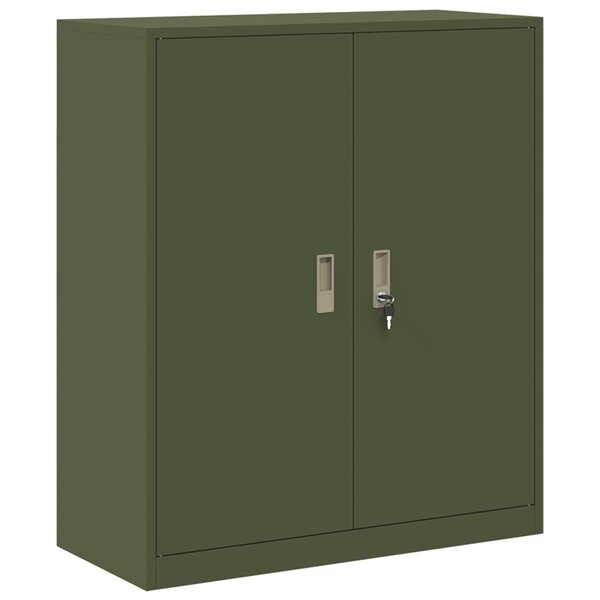 vidaXL Armoire de rangement Vert olive 90 x 40 x 105 cm Acier