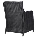 vidaXL Chaises de jardin lot de 2 avec coussins Résine tressée Noir