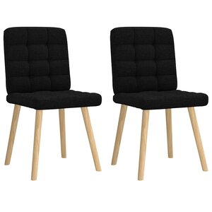 vidaXL Chaises à manger lot de 2 noir tissu