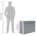 vidaXL Lit surélevé de jardin Acier galvanisé 100x40x77 cm Gris