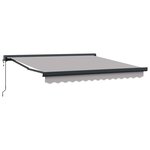 vidaXL Auvent Rétractable Gris clair 300 x 250 cm Tissu  Métal