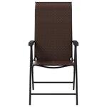 vidaXL Chaises pliables de jardin lot de 2 marron résine tressée