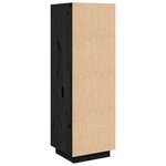 vidaXL Buffet haut Noir 38x35x117 cm Bois massif de pin