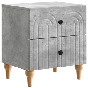 vidaXL Cabinet de chevet avec tiroir Gris béton 43 x 34 5 x 48 cm