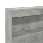 vidaXL Tête de lit de rangement Gris béton 135 cm Bois d'ingénierie