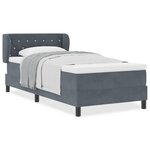 vidaXL Lit à ressorts avec matelas gris foncé 80x200 cm en velours