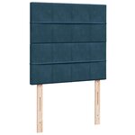 vidaXL Sommier à lattes de lit avec matelas bleu 80x200 cm velours
