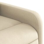 vidaXL Fauteuil inclinable de massage Crème Tissu