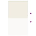 vidaXL Store enrouleur occultant blanc cassé 135x210 cm largeur tissu