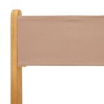 vidaXL Chaises de jardin pliantes lot de 6 taupe tissu et bois massif