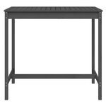 vidaXL Table de jardin gris 121x82 5x110 cm bois massif de pin