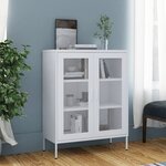 vidaXL Armoire de rangement Blanc 80x35x101 5 cm Acier