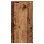 vidaXL Table de chevet avec tiroir vieux bois 35x34x66 5 cm
