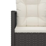 vidaXL Mobilier d'extérieur 4 Pièces avec coussins Résine tressée Noir