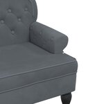vidaXL Banc avec dossier gris foncé 119 5x64 5x75 cm velours