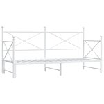 vidaXL Lit de jour avec lit gigogne sans matelas blanc 90x190 cm acier
