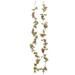 vidaXL Guirlandes de fleurs de Noël 6 Pièces rose 215 cm