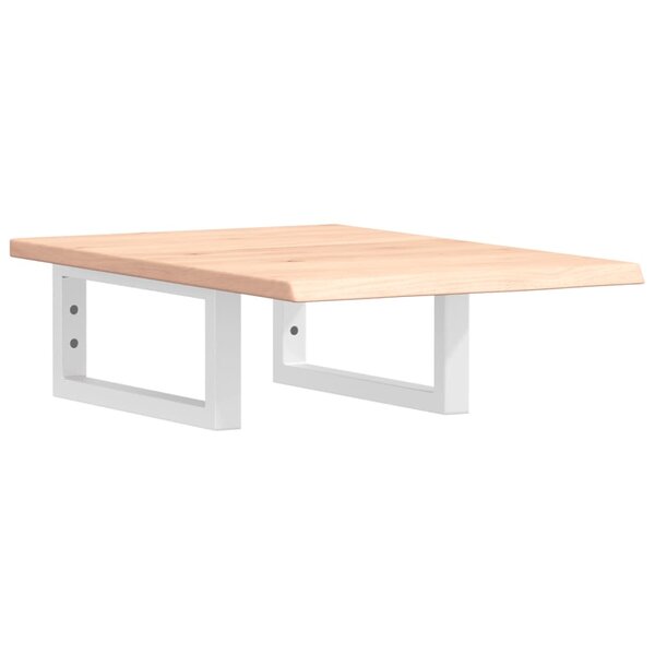 vidaXL Étagère de vasque murale acier et bois de chêne massif