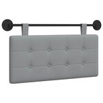 vidaXL Tête de lit suspendue Gris clair Tissu