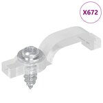 vidaXL Clips de bande LED 12 Pièces Transparent 23 8 x 7 3 x 4 3 mm