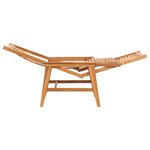 vidaXL Chaise longue de jardin avec repose-pied Bois de teck solide