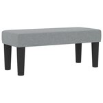 vidaXL Lit avec sommier et banc gris clair 90x190 cm Tissu