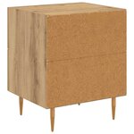 vidaXL Cabinet de chevet avec tiroir Chêne artisanal 40 x 35 x 47 5 cm