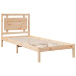 vidaXL Cadre de lit extra long sans matelas 100x220 cm bois massif