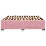 vidaXL Cadre de lit Rose 180x200 cm Velours
