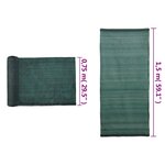 vidaXL Filet brise-vue PEHD 1 5 x 10 m Vert