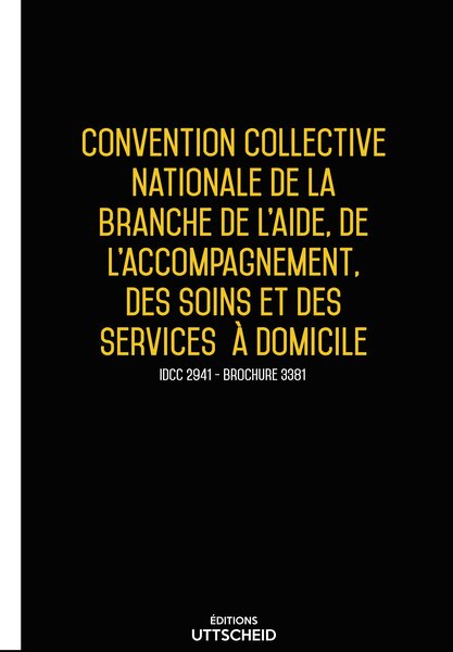 Convention collective nationale Aide à domicile 20 janvier 2025 - Brochure 3381 + grille de Salaire UTTSCHEID