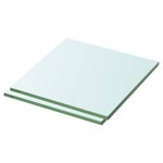 vidaXL Panneaux d'étagère 2 Pièces Verre Transparent 30 x 30 cm